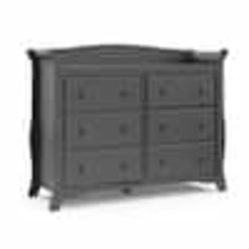 Storkcraft Avalon 6-Drawer Gray Double Kids Dresser 03556-20G