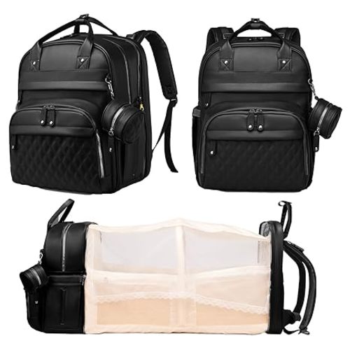 Baby Diaper Bags with Changing Station, Waterproof Diaper Bag Backpack for Moms Dads with USB Charging Port, Baby Shower Gifts, Large Capacity diaper backpack, Grey