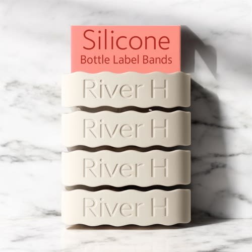 Pack of 4 Bottle Personalized Bands, Silicone Label, Water Bottle Label, Reusable Label, Eco Friendly Cup Label, School Label, Daycare Label