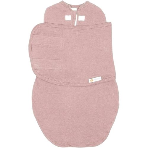 embé 2-Way Starter Baby Swaddle, Newborn Swaddle Sack, Zip & Velcro Baby Wrap, Hip Healthy, Infant, 6-14 lbs, 0-3 Months - Guava
