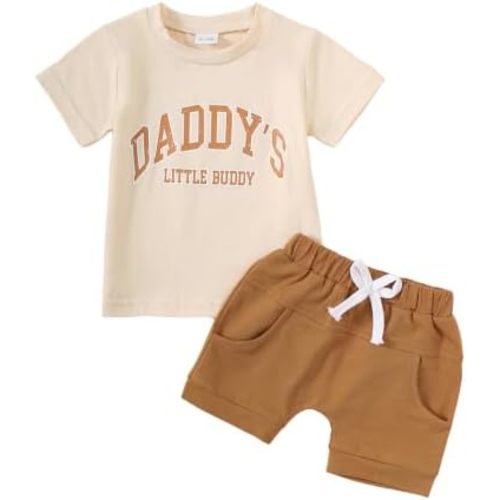 Newborn Baby Boy Clothes Toddler Baby Boy Summer Outfit Short Sleeve Tee & Shorts Set