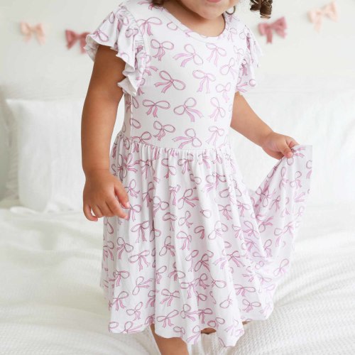Ruffle Twirl Dress | Blushing Bows