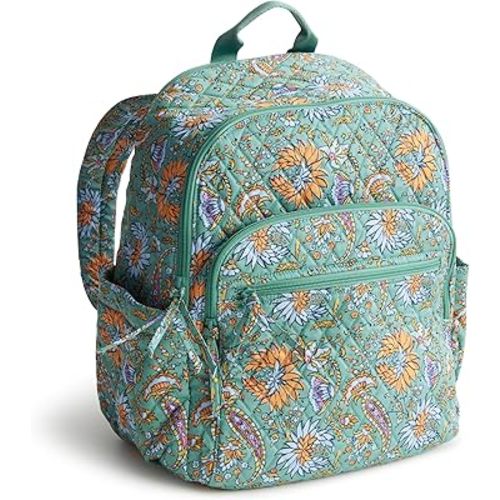 Vera Bradley Premium Cotton Bancroft Backpack, Gemstone Paisley