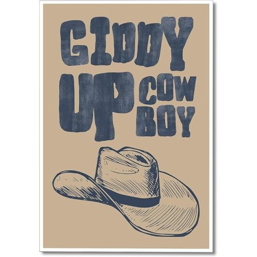 Retro Cowboy Hat Canvas Wall Art