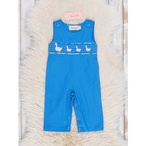 Blue Smocked Duckies Johnny
