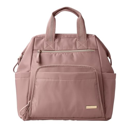 Skip Hop Diaper Bag Backpack: Mainframe Large Capacity Wide Open Structure with Changing Pad & Stroller Attachement, Dusty Rose