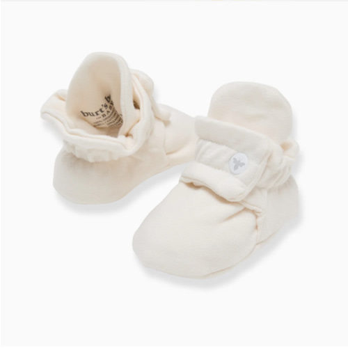 Solid Organic Cotton Baby Booties - Eggshell – Burt's Bees Baby