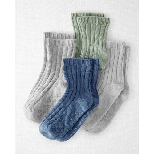 Toddler 4-Pack No-Slip Socks Made with Organic Cotton - Little Planet | Carter's