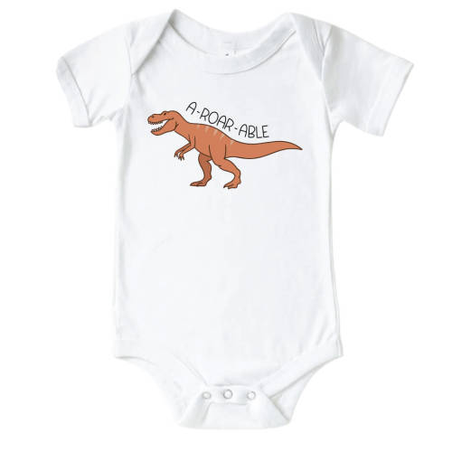 A-Roar-Able Graphic Bodysuit | White