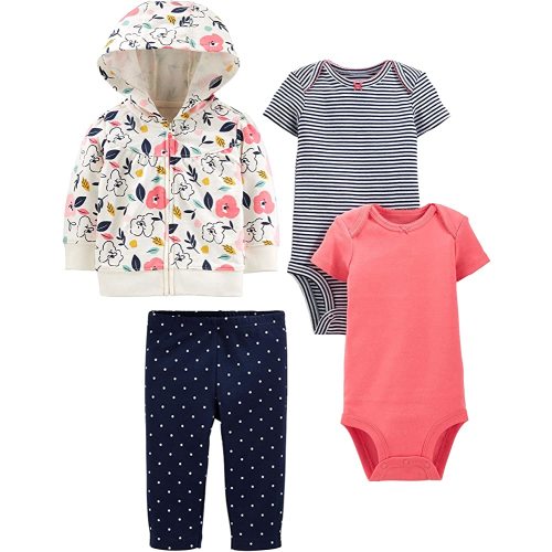 Simple Joys by Carter's Baby Girls' 4-Piece Jacket, Pant, and Bodysuit Set