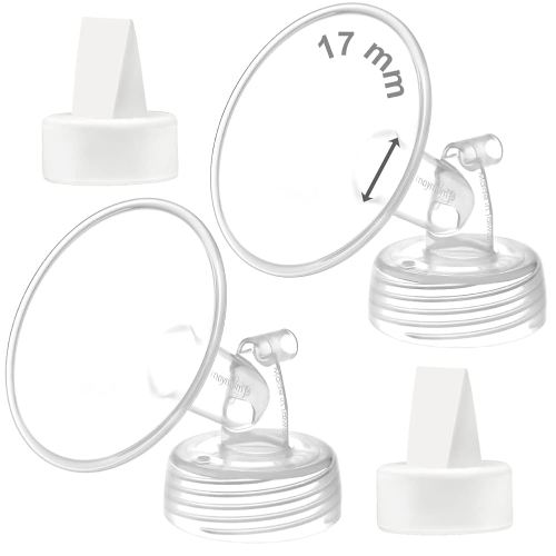 Maymom 17mm Flange and Duckbill Valve Compatible with Spectra S1 Spectra S2 Spectra 9 Plus Not Original Spectra Pump Parts Replace Spectra S2 Pump Parts Spectra Flange Spectra Duckbill Valve