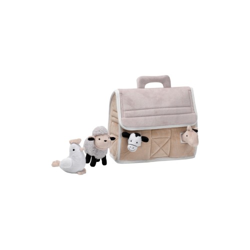 Baby Farm Plush Barn with 4 Stuffed Animals Toy