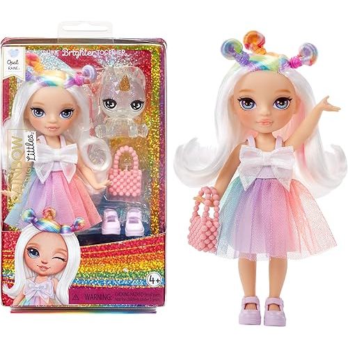 Rainbow High Littles – Opal Raine, Rainbow 5.5" Posable Small Doll with Purse, Magical Pet Unicorn, Girls Toy Gift, Kids Ages 4-12 Years