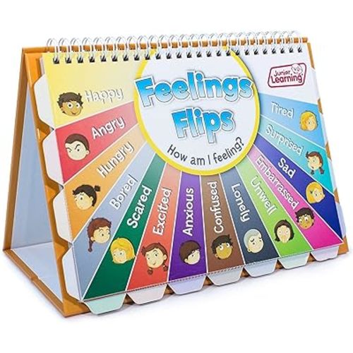 Junior Learning FLIP Chart Feelings 0.6 H x 9.6 L x 9.4 W