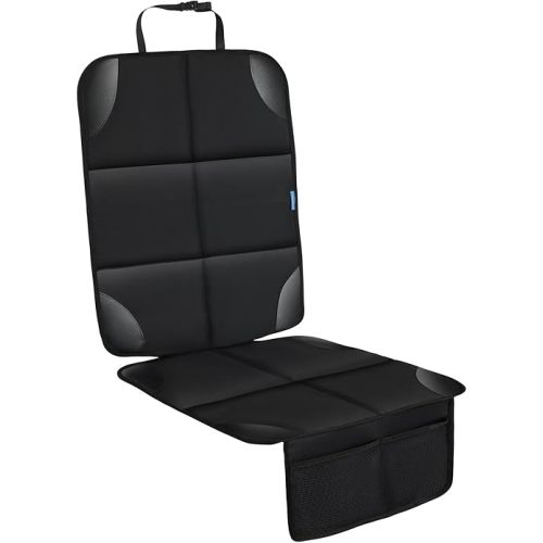 Car Seat Protector for Child Carseat, 1 Pack Protect Car Seat Cover for Baby with Thickest Padding and Non-Slip Padded Backing Mesh Pockets Kids Pets Car Back Seat Protectors