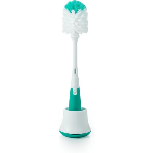 OXO Tot Bottle Brush with Nipple Cleaner and Stand - Teal, 1 Count (Pack of 1)