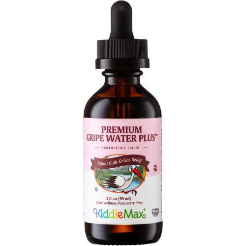 Maxi Health Gripe Water for Babies – Fast Acting Homeopathic Colic Calm Baby Gas Drops for Newborns – Natural Chamomile, Ginger, Peppermint & Fennel Baby Water for Hiccups (2 fl oz)