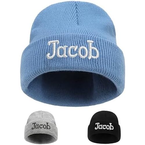Custom Beanie Hats for Baby Girls Boys - Personalized Embroidered Beanies with Name for Infants Toddlers Adults