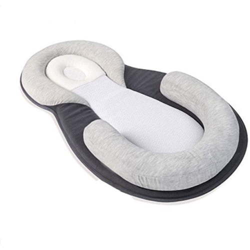 1 Pcs Baby Nest Cuddle Nest Baby Nest 100% Cotton Nest Travel Cot with Pillow for Babies Infants Gray
