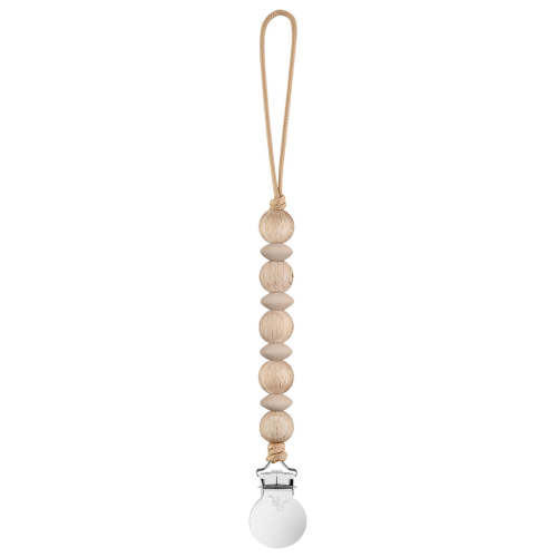 Wood Beaded Pacifier Clip