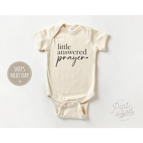 Little Answered Prayer Baby Onesie® Cute Religious Natural Bodysuit Christian Baby Onesie® - Etsy
