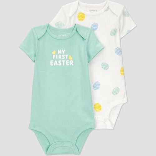 Carter's Just One You® Baby Easter Endcap 2pk Bodysuit - White/green 3m
