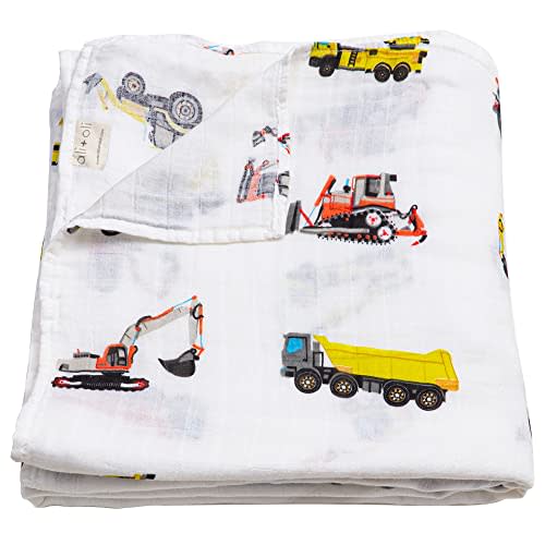 Ali+Oli Muslin Swaddle Blanket for Baby (Transport) Large 47" x 47" Soft Rayon Made from Bamboo & Organic Cotton Muslin Blanket, Machine Washable Receiving Blanket Wrap for Newborn to Toddler
