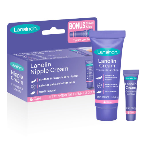 Lansinoh Lanolin Nipple Cream for Breastfeeding, 1.41 oz + .25 oz Bonus Tube