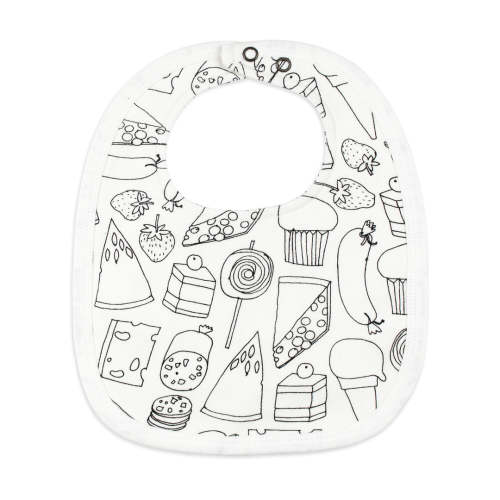 Organic 2-Layer Reversible Bib in Snacks – L'ovedbaby