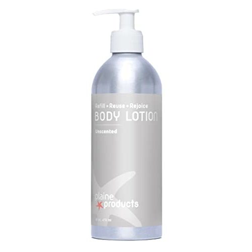 Plaine Products Refillable Body Lotion for Sensitive Skin: Unscented, 16 oz (Original (with pump))