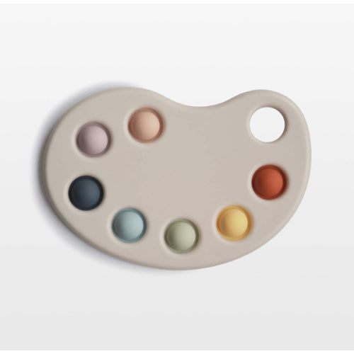Mushie Silicone Paint Palette Baby Press Toy