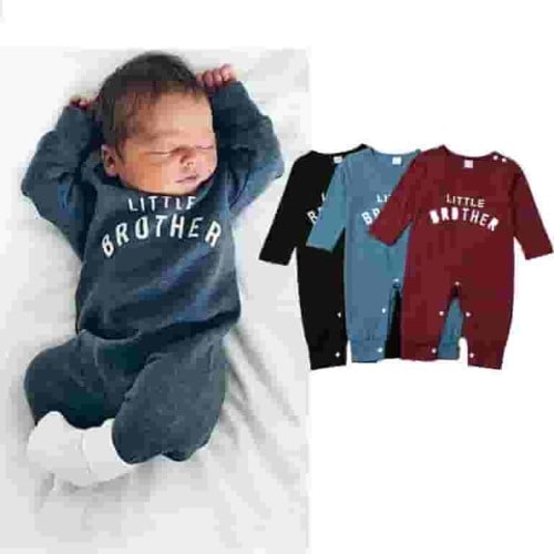 Bagilaanoe Infant Baby Boys Newborn Little Brother Romper Jumpsuit, Bodysuit Winter Clothes Outfits
