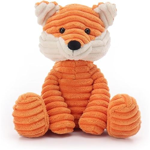 Apricot Lamb Toys Plush Corduroy Fox Stuffed Animal Soft Cuddly Perfect for Child (Corduroy Fox,8.5 Inches)