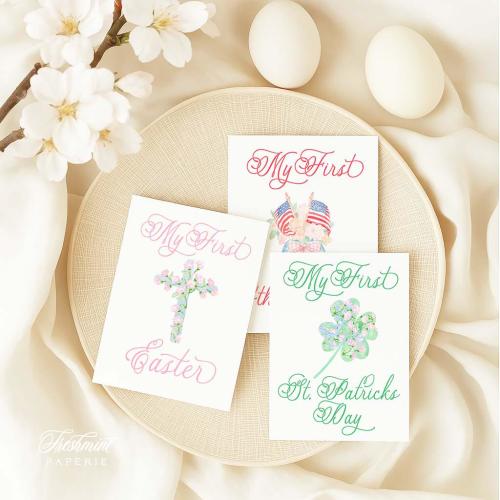 My First Milestone Cards – Baby’s First Holidays | Newborn Milestone Card Set | Baby Gift for New Moms | Holiday Memory Keepsake