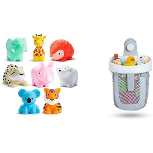 Munchkin® Bath Toy Scoop with 8pk Wild Animal Bath Toy Squirts