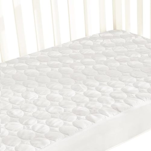 Biloban Crib Mattress Protector Pad Waterproof, Toddler Waterproof Crib Mattress Cover, Machine Washable & Dryer Fit Baby Toddler Bed Mattress Protector (Standard Size 52” x 28”), White