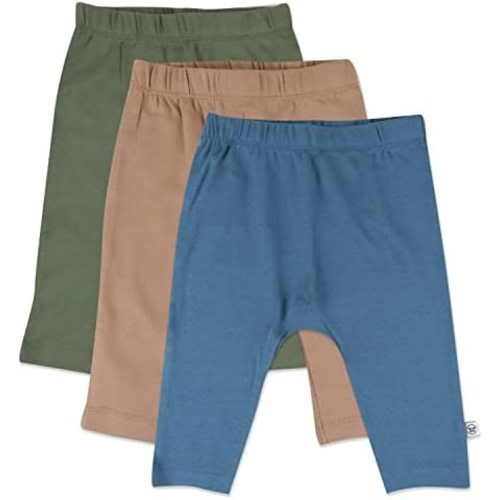HonestBaby Multipack Harem Pants Roomy Fit Pull on Bottoms 100% Organic Cotton for Infant Baby Boys, Girls, Unisex (Legacy)