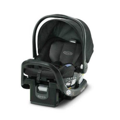 Graco SnugRide SnugFit 35 Infant Car Seat with Anti-Rebound Bar - Gotham: LATCH Compatible, Machine Washable Seat Pad