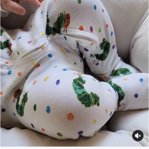 Organic 2-Way Zipper Footie in Caterpillar – L'ovedbaby