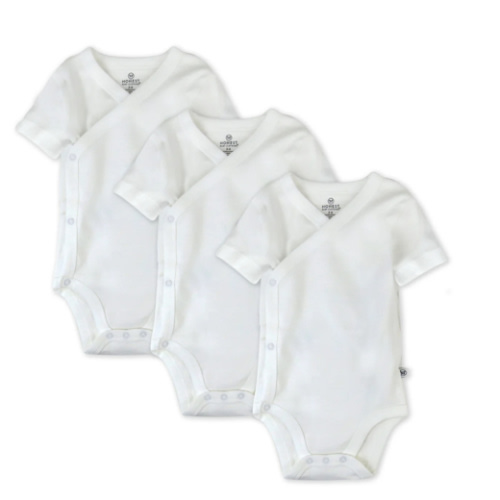 3 Pack Short Sleeve Side Snap Bodysuits | Honest Baby Clothing