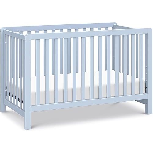Carter's by DaVinci Colby 4-in-1 Low-Profile Convertible Crib in Powder Blue, Greenguard Gold Certified