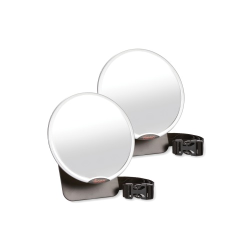 Diono Set of 2 Easy View Adjustable Back Seat Mirrors, Silver