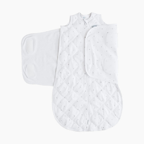Dream Weighted Sack & Swaddle - White With Gray Stars
