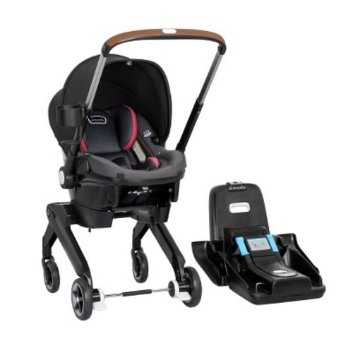 Evenflo Shyft DualRide Travel System with Carryall Storage - Sylva Pink