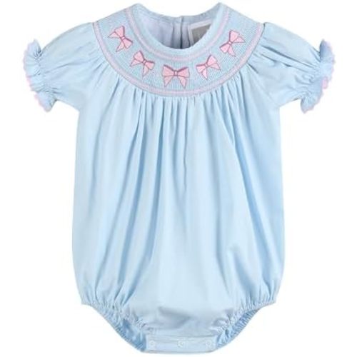 Lil cactus Baby Girls Smocked Romper Spring Summer Outfit Toddler Little Girls Boutique Cotton Bubble Wear