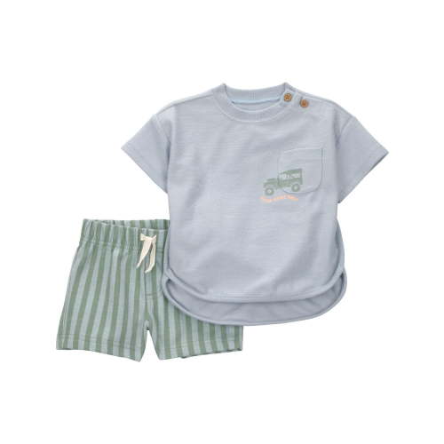 Carter's Child of Mine IB 2PC Short Set - Blue Stripe - Walmart.ca