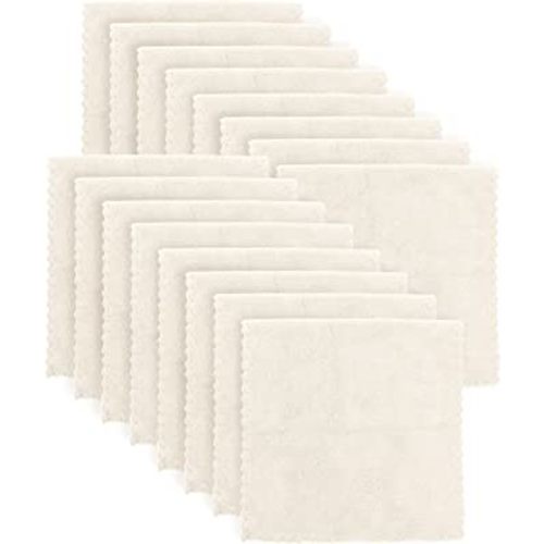 Super Soft Burp Cloths 16 Pack - Thick - Extra Absorbent - Perfect Size Large 20 X 10 Inch - Light and Easy to Carry - Milk Spit Up Rags - Burpy Cloths for Unisex, Boy, Girl, Newborn - Cream