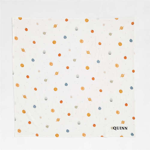 Outer Space Organic Cotton Gauze Baby Swaddle Blankets, Set of 2