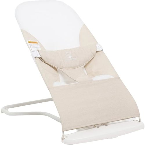 ComfyBumpy Ergonomic Baby Bouncer - Safe, Portable Bouncer with Adjustable Height Positions - Baby Bouncer Perfect for Newborn Babies (Oatmeal)