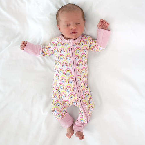 Pastel Rainbows Zippy - Little Sleepies